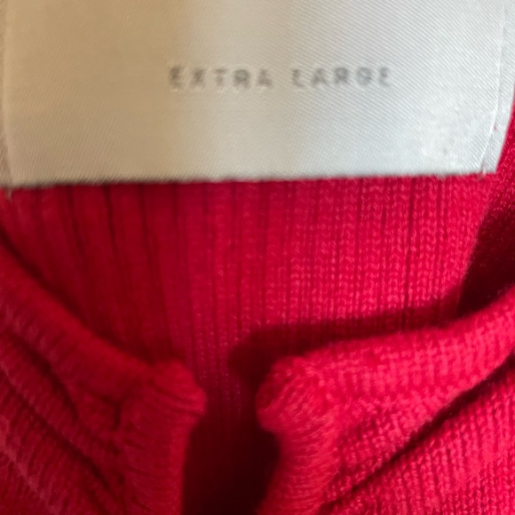 Modern Citizen Womens XL Red Farrah Notch Neck Knit Tank Top Sleeveless Cropped - Picture 3 of 4